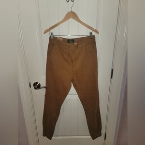NWT Across the Pond Stretch signature Line Khaki Joggers Mens Small
